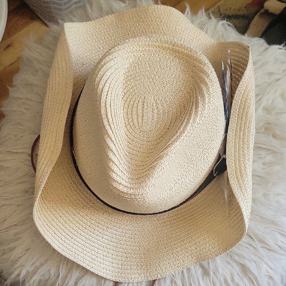 Straw Cowboy Sun Hat - Natural